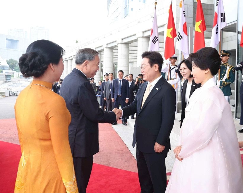 Lễ đón Tổng Bí thư Tô Lâm và Phu nhân thăm cấp Nhà nước Đại Hàn Dân quốc