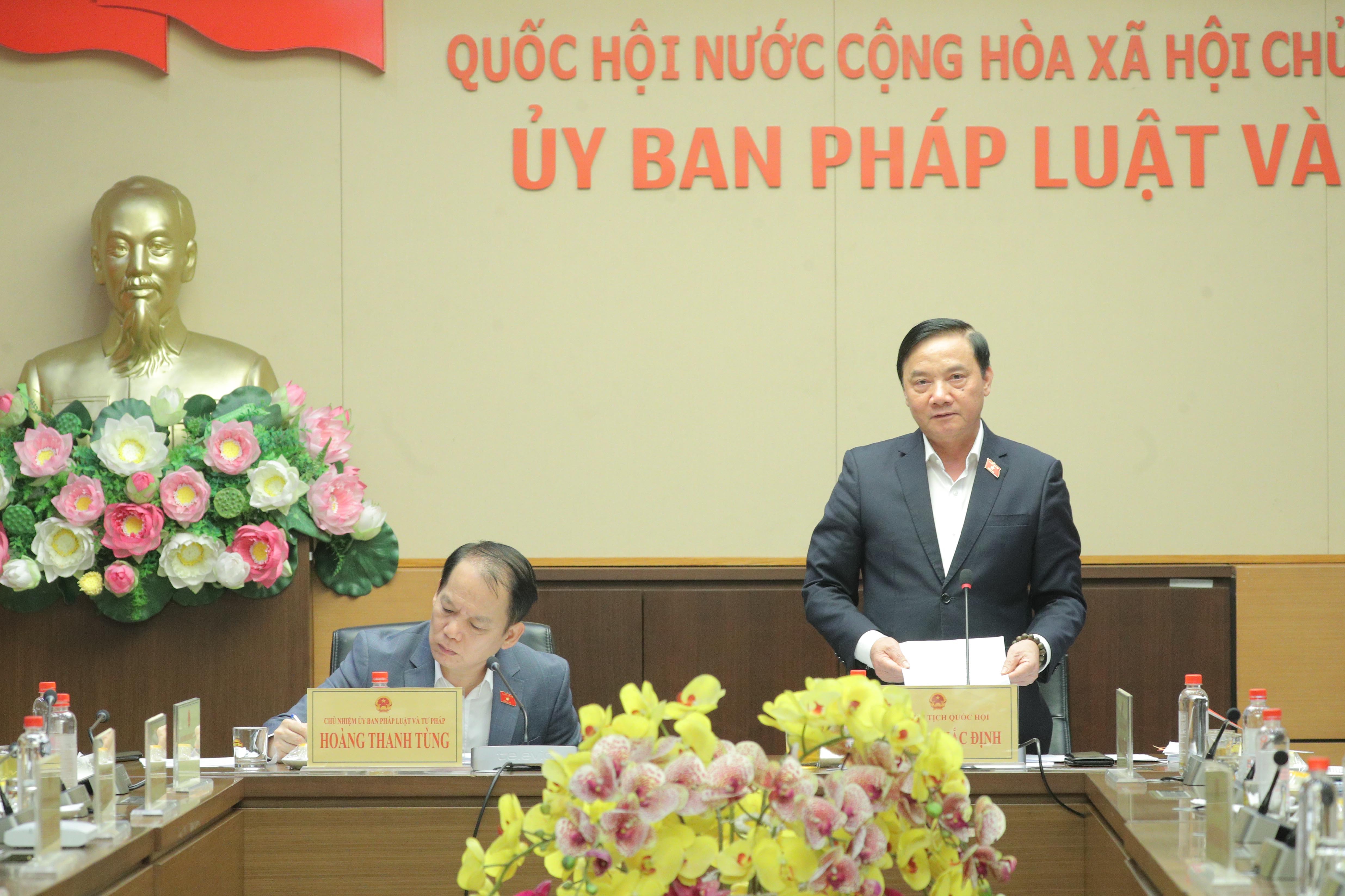Phó Chủ tịch Quốc hội Nguyễn Khắc Định dự phiên họp về Đề án tổng rà soát hệ thống văn bản quy phạm pháp luật