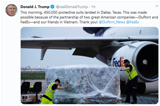 Tổng thống Trump cảm ơn ‘những người bạn Việt Nam