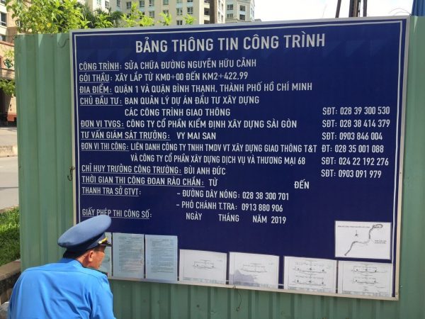 Xử phạt nhà thầu thi công đường Nguyễn Hữu Cảnh