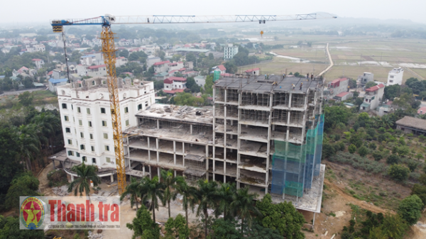 Sơn Tây (Hà Nội): Công trình bị dừng thi công nhưng vẫn xây dựng lên 8 tầng
