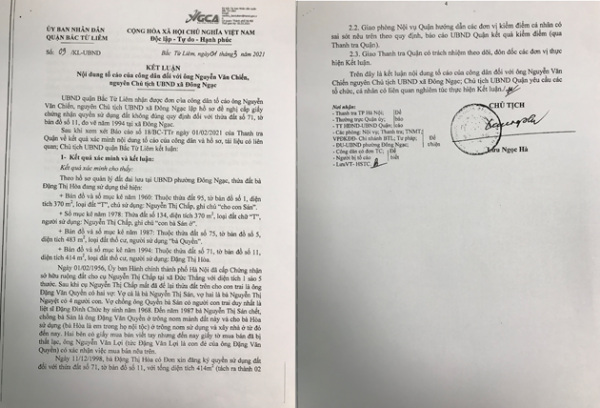 Bắc Từ Liêm, Hà Nội: Từ giải quyết tố cáo phát hiện sai phạm của Trưởng phòng Tư pháp khi giữ chức Chủ tịch UBND xã