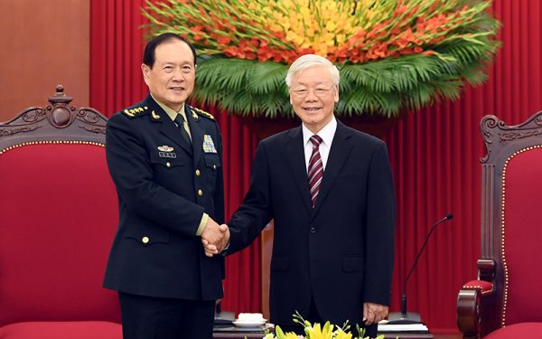 Tổng Bí thư Nguyễn Phú Trọng, Chủ tịch nước Nguyễn Xuân Phúc tiếp Bộ trưởng Quốc phòng Trung Quốc