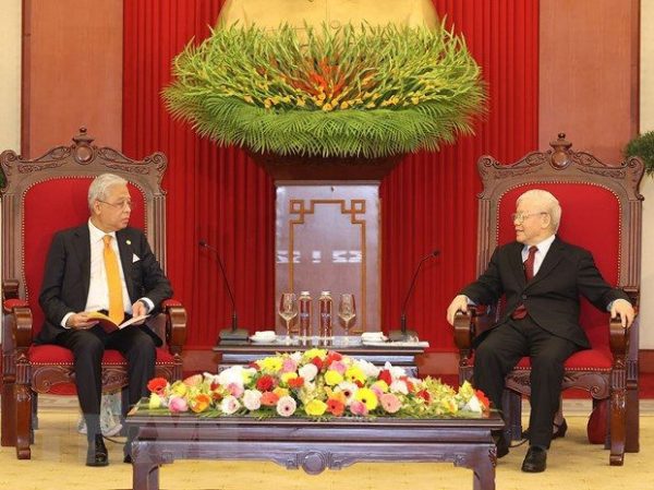 Tổng Bí thư Nguyễn Phú Trọng tiếp Thủ tướng Chính phủ Malaysia