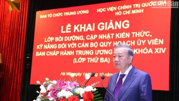 Tổng Bí thư, Chủ tịch nước Tô Lâm dự khai giảng lớp bồi dưỡng cán bộ quy hoạch Ủy viên Trung ương Đảng khóa XIV